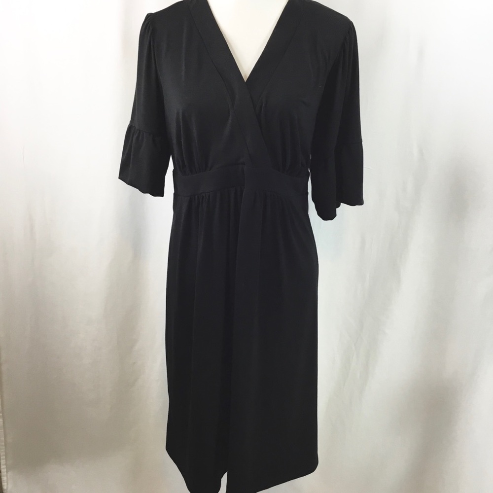 Liz Lange Maternity Dress Black Midi Size XL